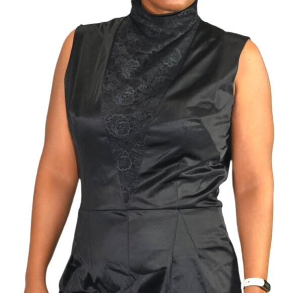 Vintage Jer Marai Jumpsuit Black Lingerie Nylon 60s Lace Loungewear Size Medium - Picture 5 of 16